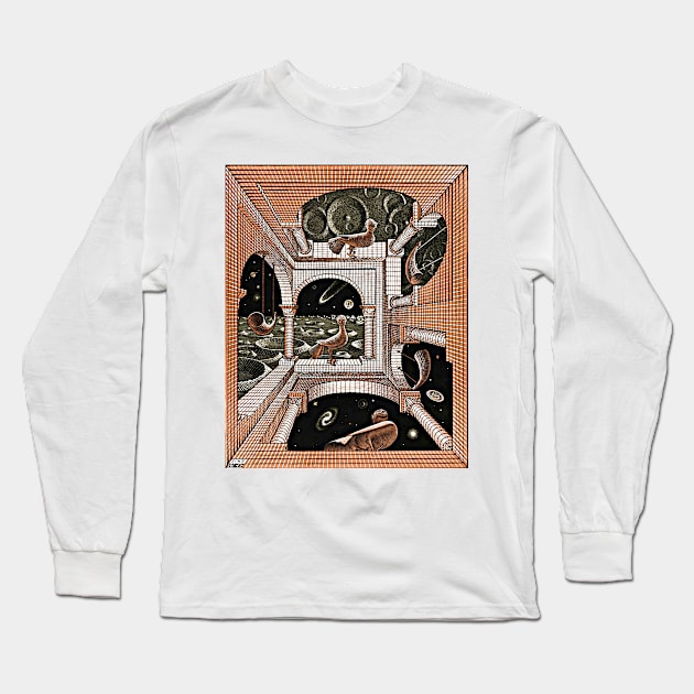 Another World II Escher Art Print 1947 Imp-Art Maurits Cornelis Escher Impossible Object Poster Long Sleeve T-Shirt by ZiggyPrint